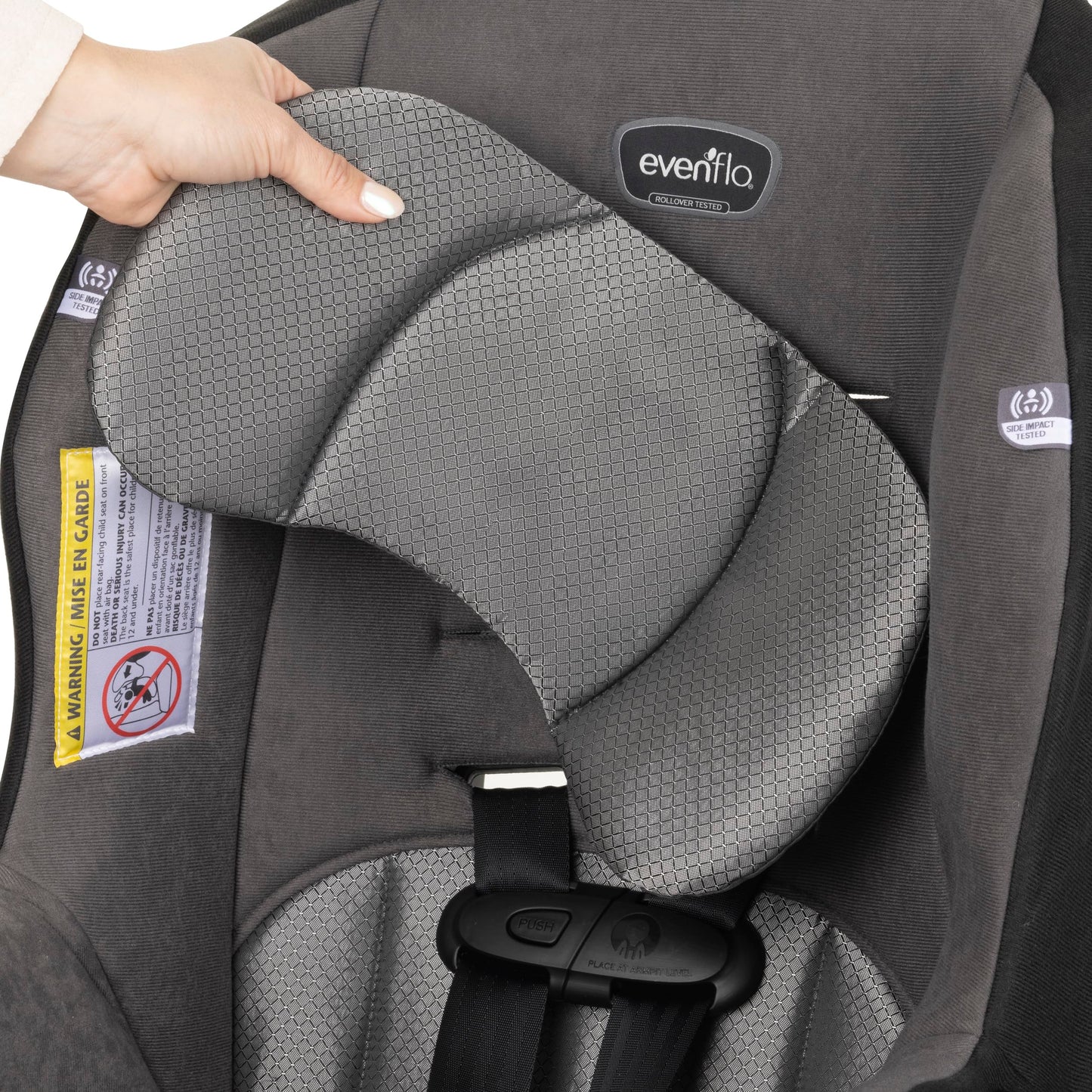 Evenflo Tribute LX Convertible Car Seat – Compact Convenience for On-the-Go Families, Saturn Gray