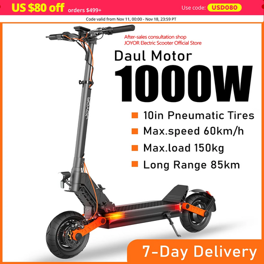 JOYOR S5/S10S Electric Scooter – 800W/1000W Motor