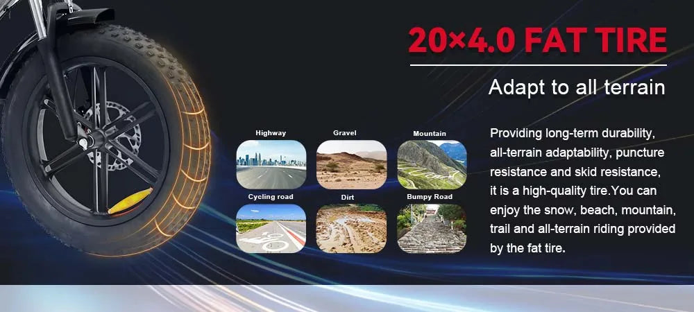 HX Q20PRO 2000W Fat Tire Electric Bike