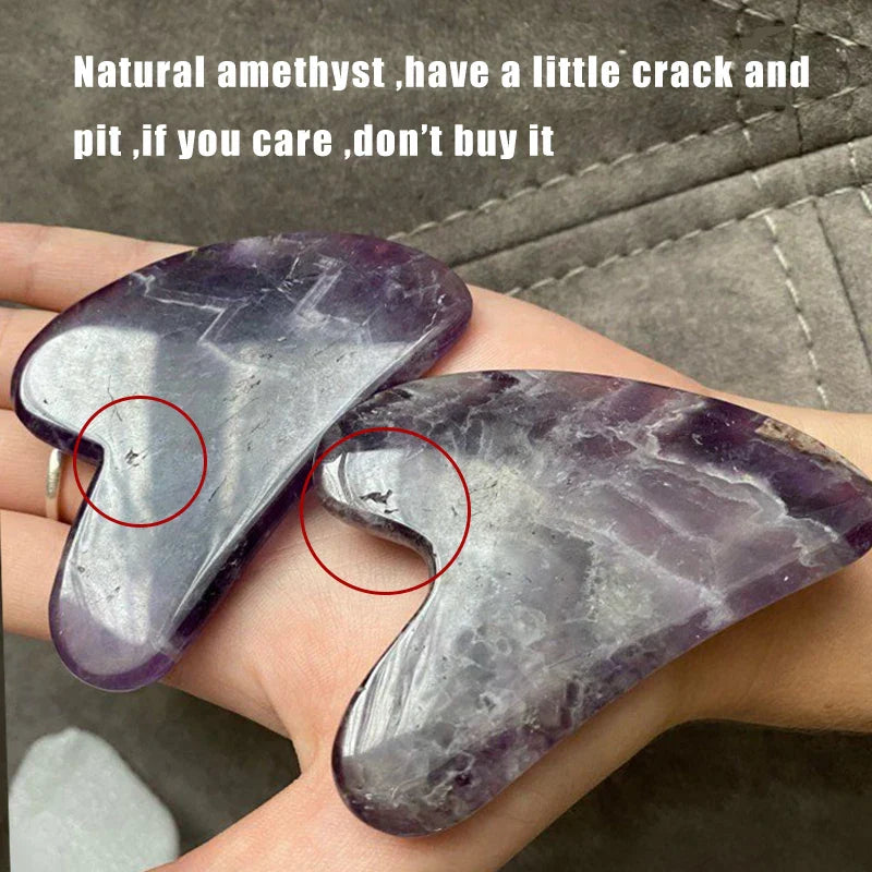 Amethyst Sawtooth Face Jade Roller