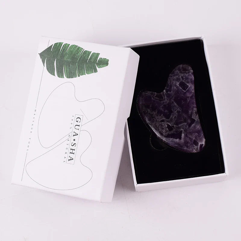 Amethyst Sawtooth Face Jade Roller