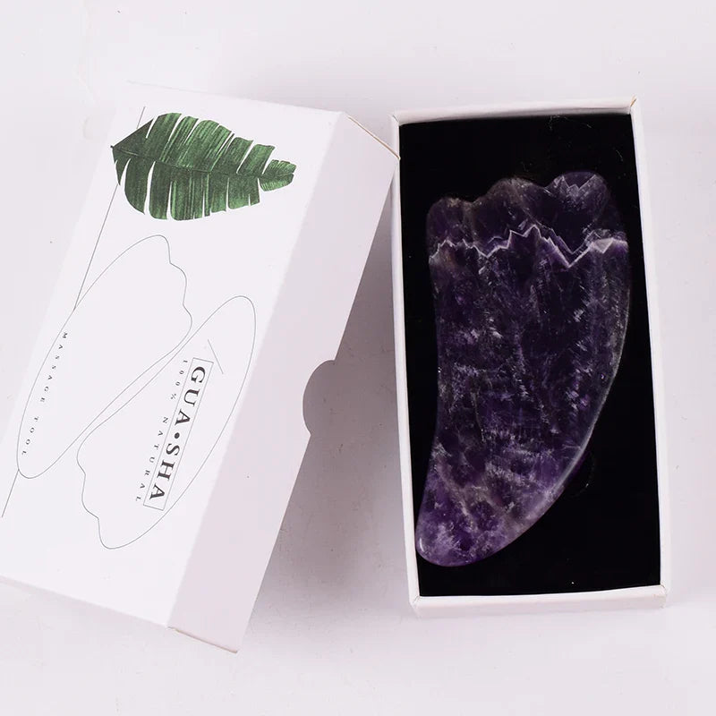 Amethyst Sawtooth Face Jade Roller