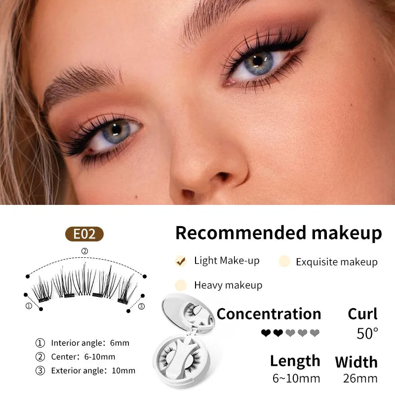 Brown Magnetic Eyelashes Set