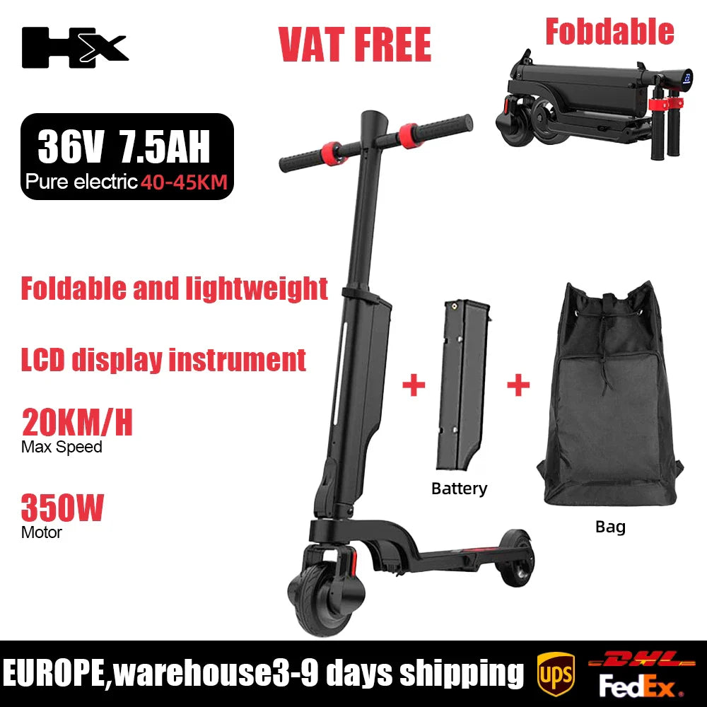 HX X6 350W Foldable Electric Scooter – 25KM/H
