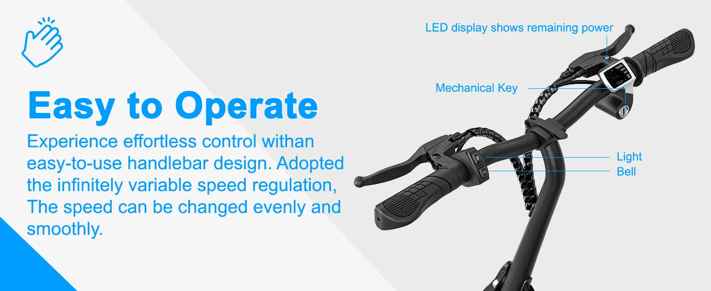 500W Electric Scooter with Seat – 17.5MPH