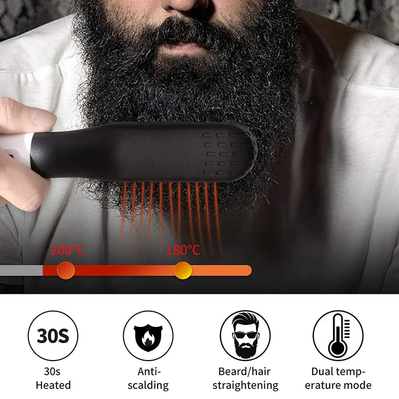 Electric Hot Comb Straightener for Men