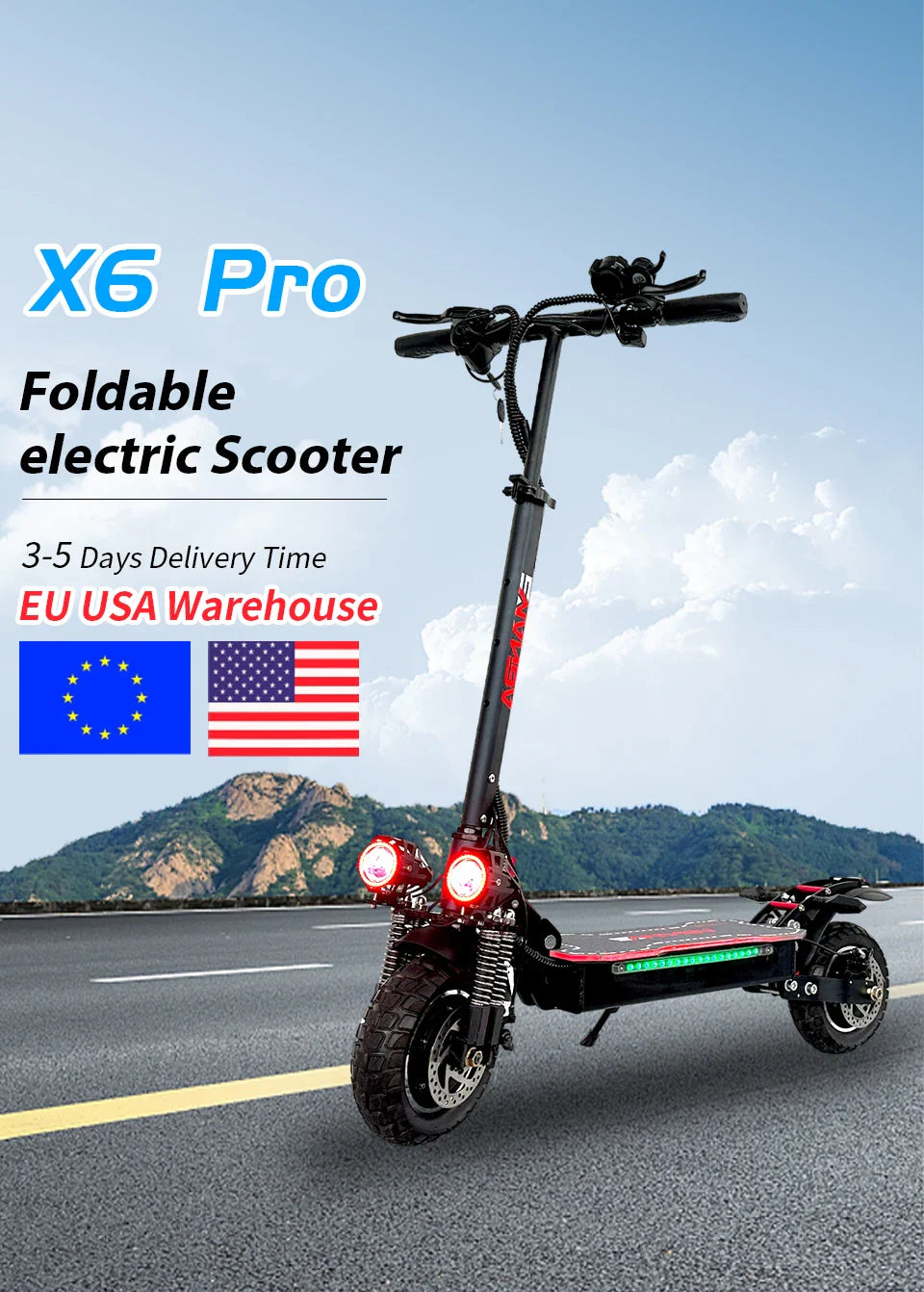 2400W Dual Motor Foldable Electric Scooter