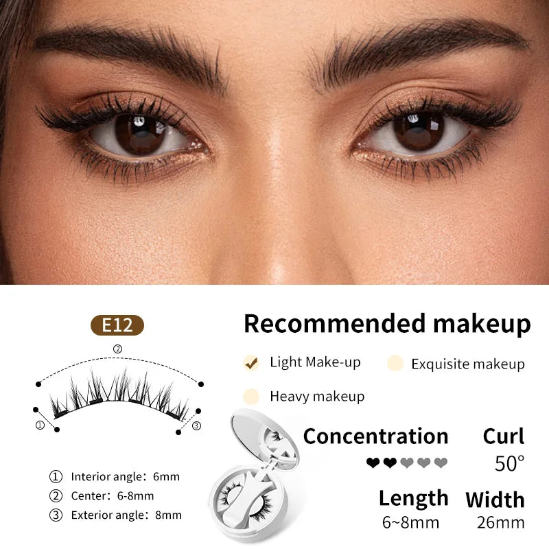 Brown Magnetic Eyelashes Set
