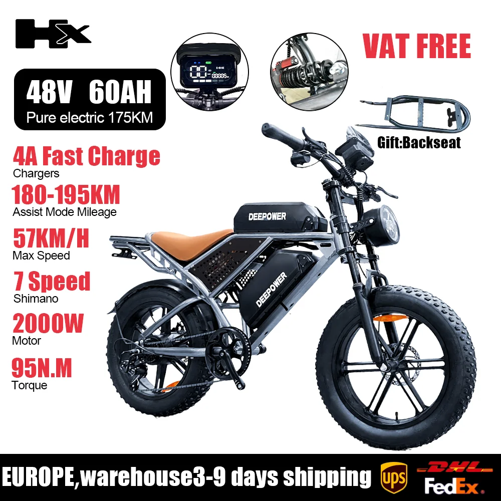 HX Q20PRO 2000W Fat Tire Electric Bike