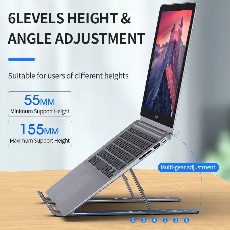 Aluminum Foldable Laptop Riser Stand
