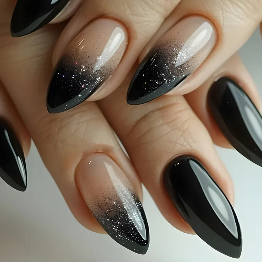 24pcs Short Almond Fake Nails