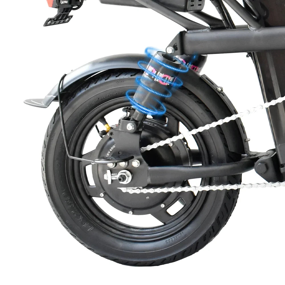 400W Fat Tire Folding Ebike – 48V 30AH