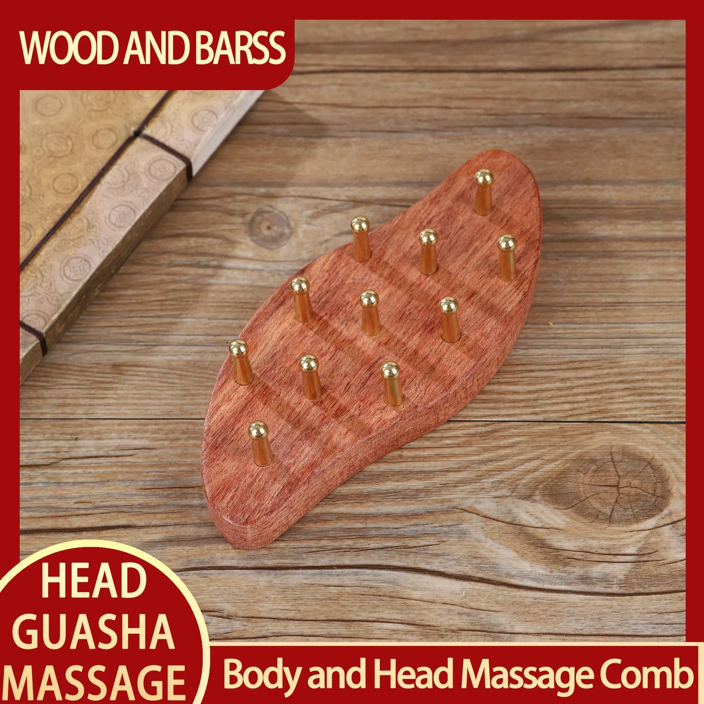 Wood Meridian scalp Massager relax Tools