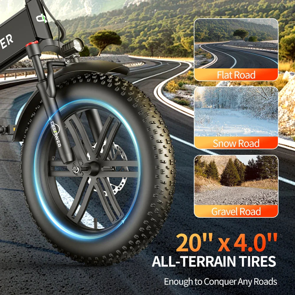 IDOTATA 1000W Folding Electric Bike