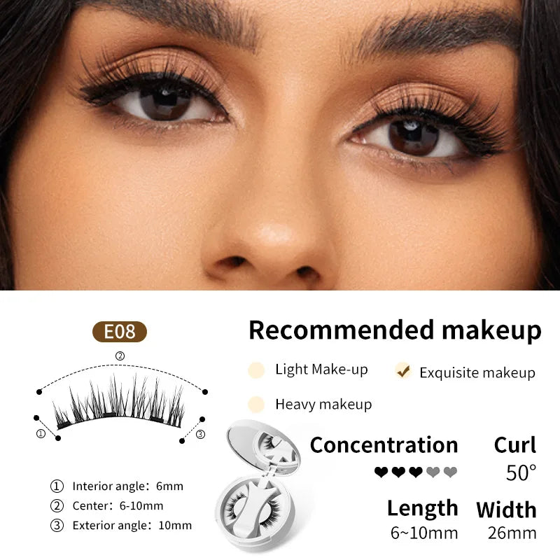 Brown Magnetic Eyelashes Set
