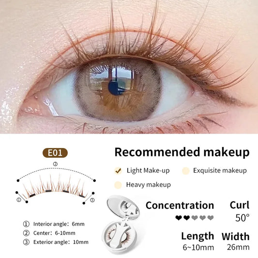 Brown Magnetic Eyelashes Set