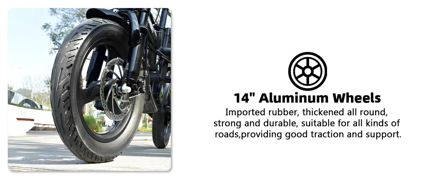 400W Fat Tire Folding Ebike – 48V 30AH