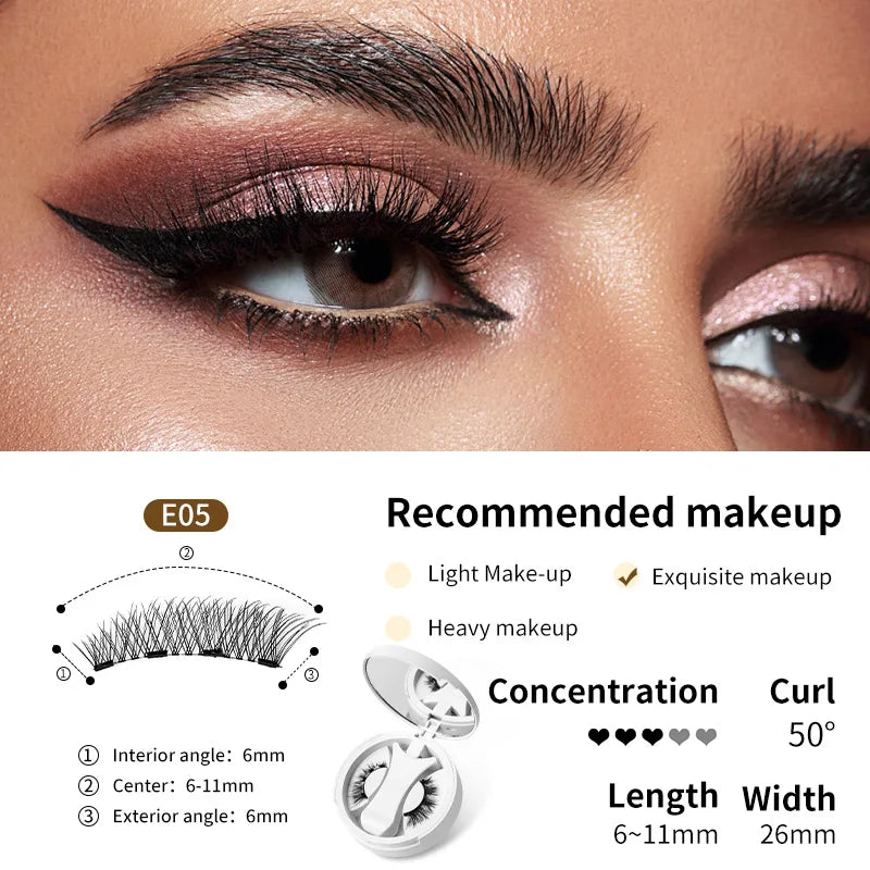 Brown Magnetic Eyelashes Set