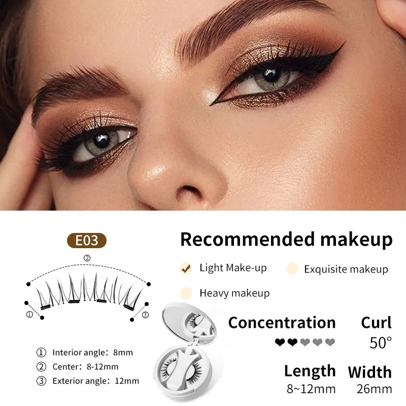 Brown Magnetic Eyelashes Set