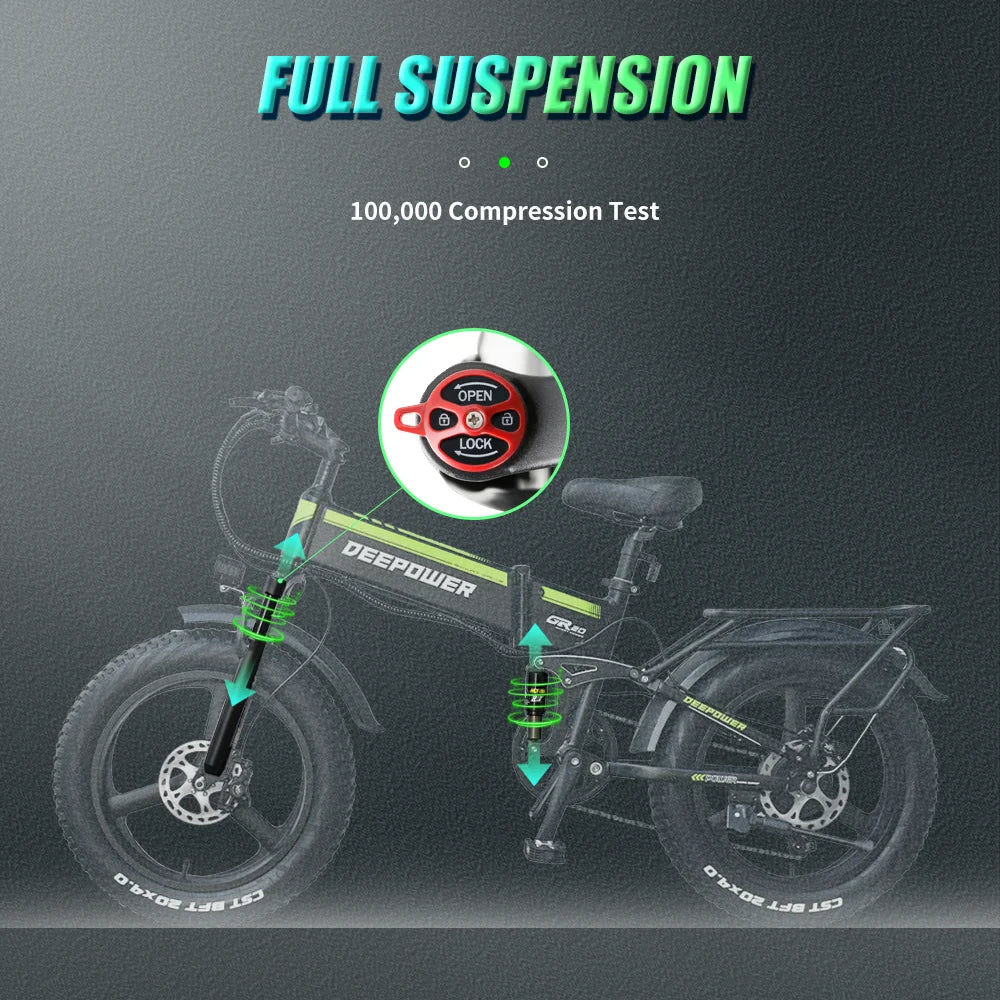 DEEPOWER H20PRO 2000W Folding Electric Bike