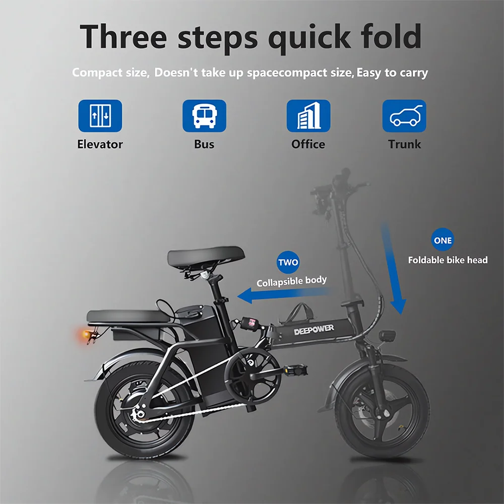400W 14” Folding Electric Bike – 32KM/H