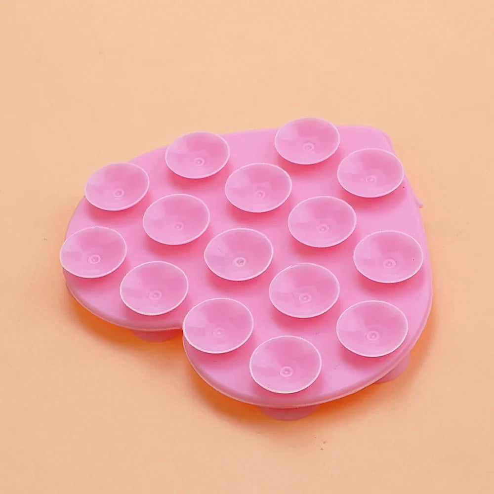 Heart-Shaped Silicone Suction Phone Sticker