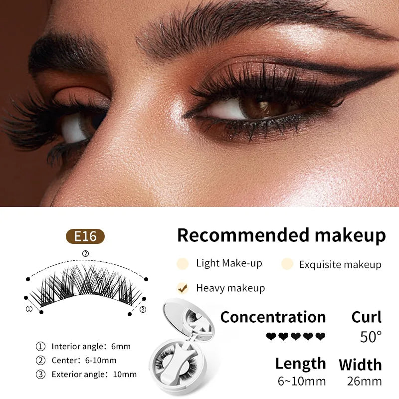 Brown Magnetic Eyelashes Set