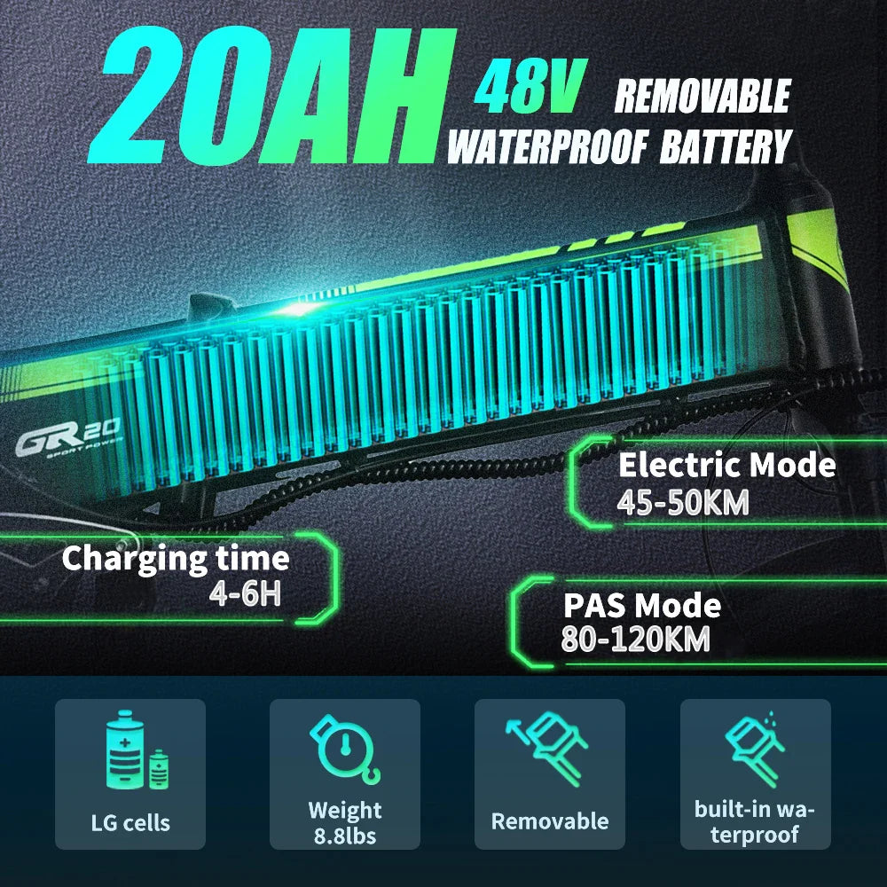 DEEPOWER H20PRO 2000W Folding Electric Bike