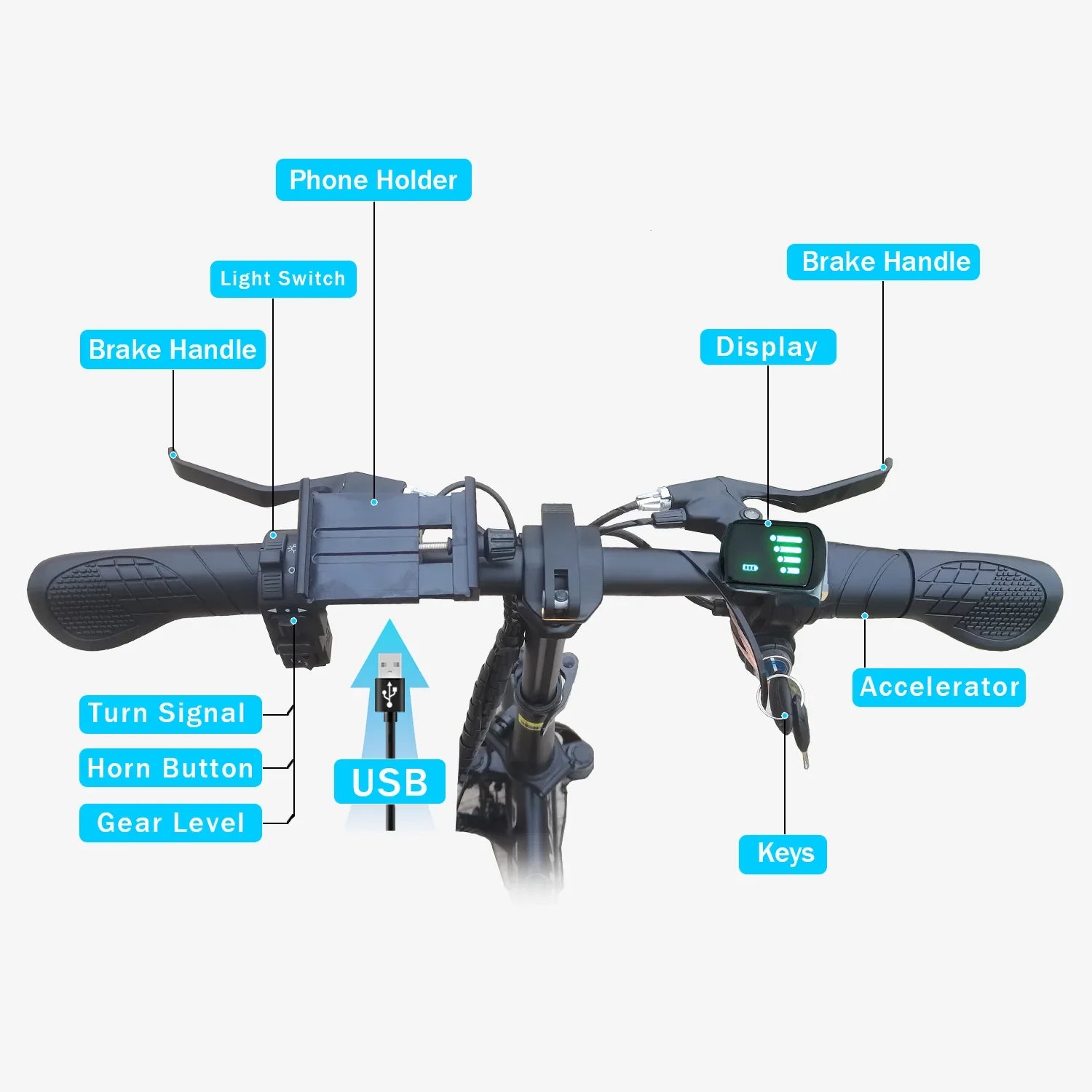 400W Fat Tire Folding Ebike – 48V 30AH