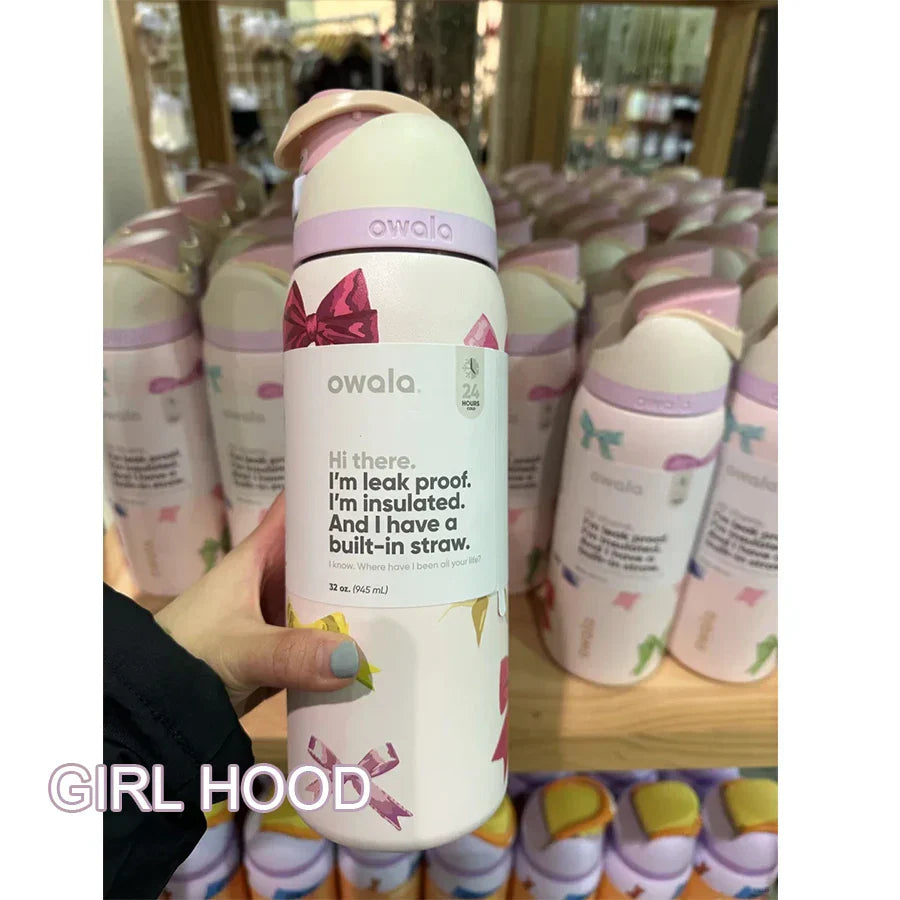 Owala Insulated Stainless Steel Free Sip Water Bottle - Blue Bow Tie