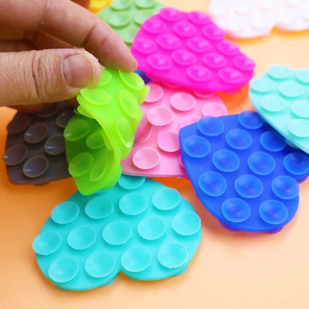 Heart-Shaped Silicone Suction Phone Sticker