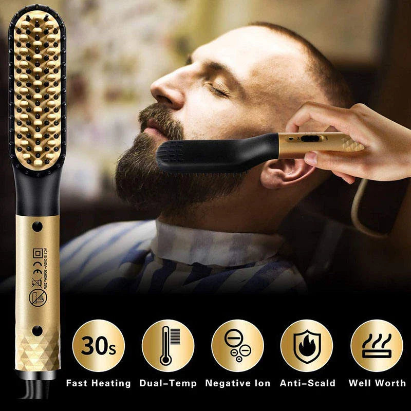 Electric Hot Comb Straightener for Men