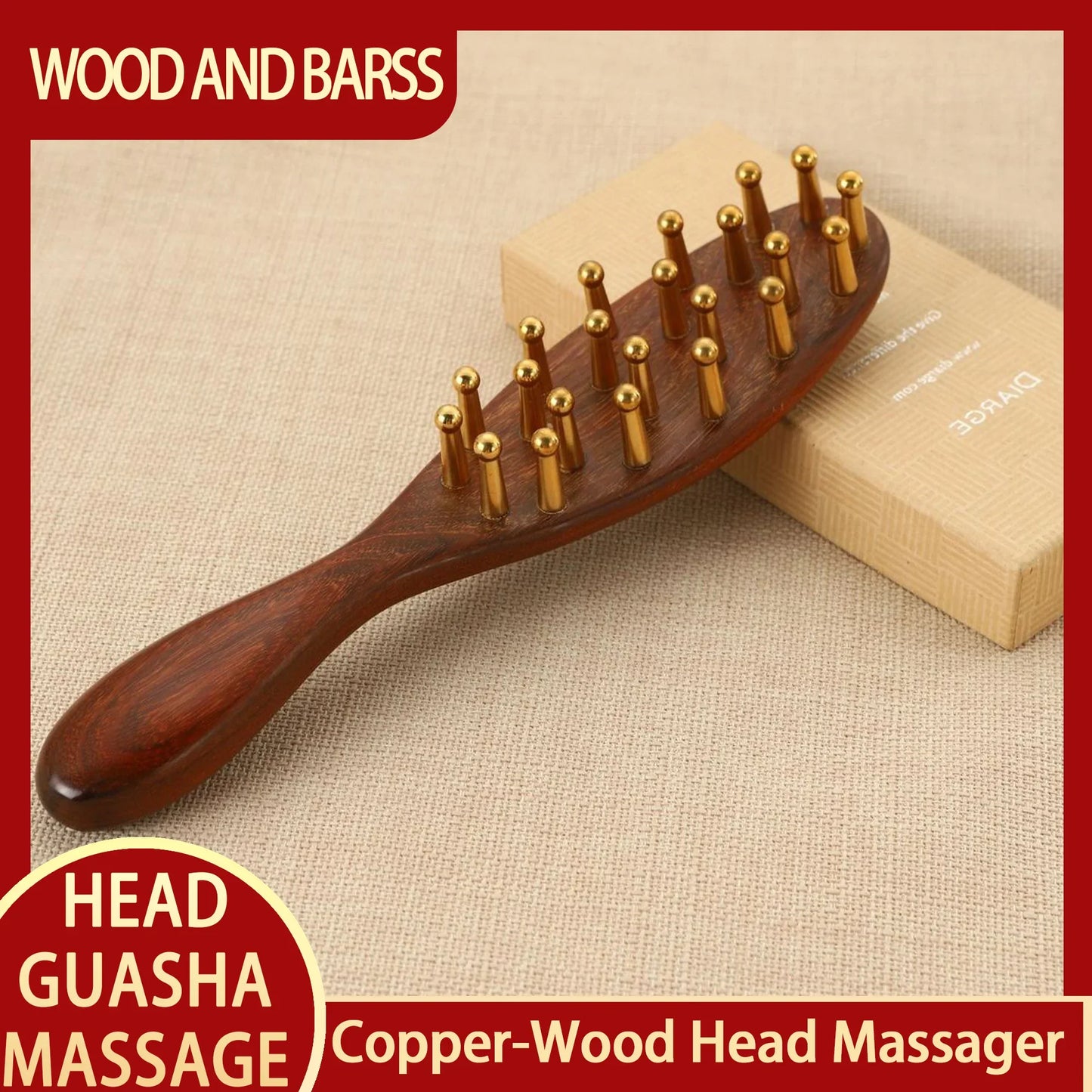 Wood Meridian scalp Massager relax Tools