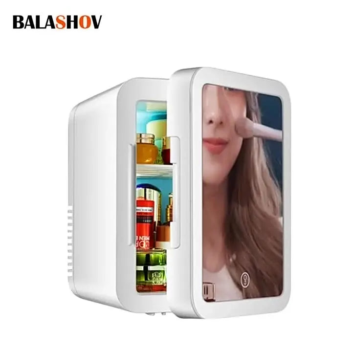 BALASHOV 4L Mini Refrigerator With LED Light Mirror