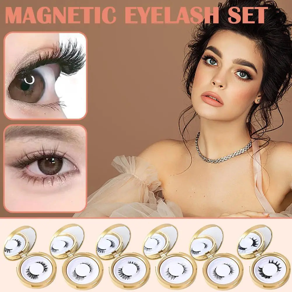 1 Pair 3D Reusable Magnetic Eyelashes