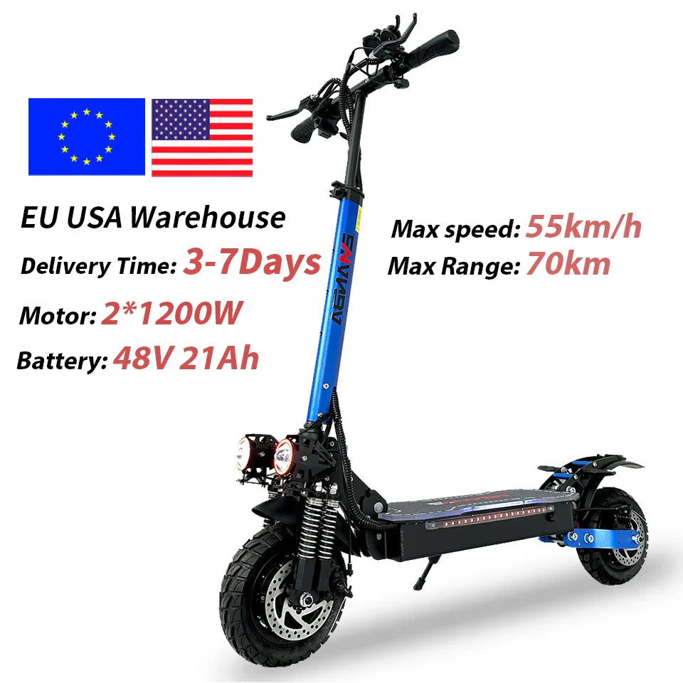 2400W Dual Motor Foldable Electric Scooter