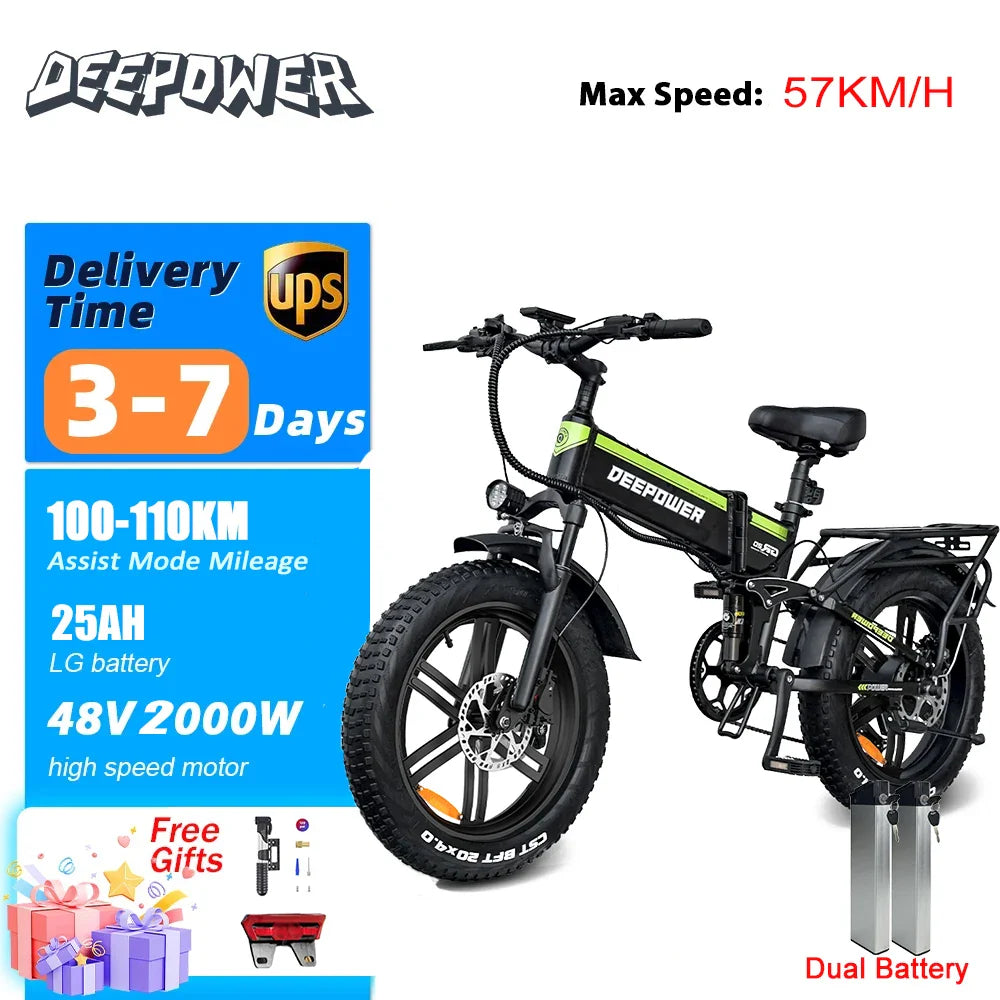 DEEPOWER H20PRO 2000W Folding Electric Bike