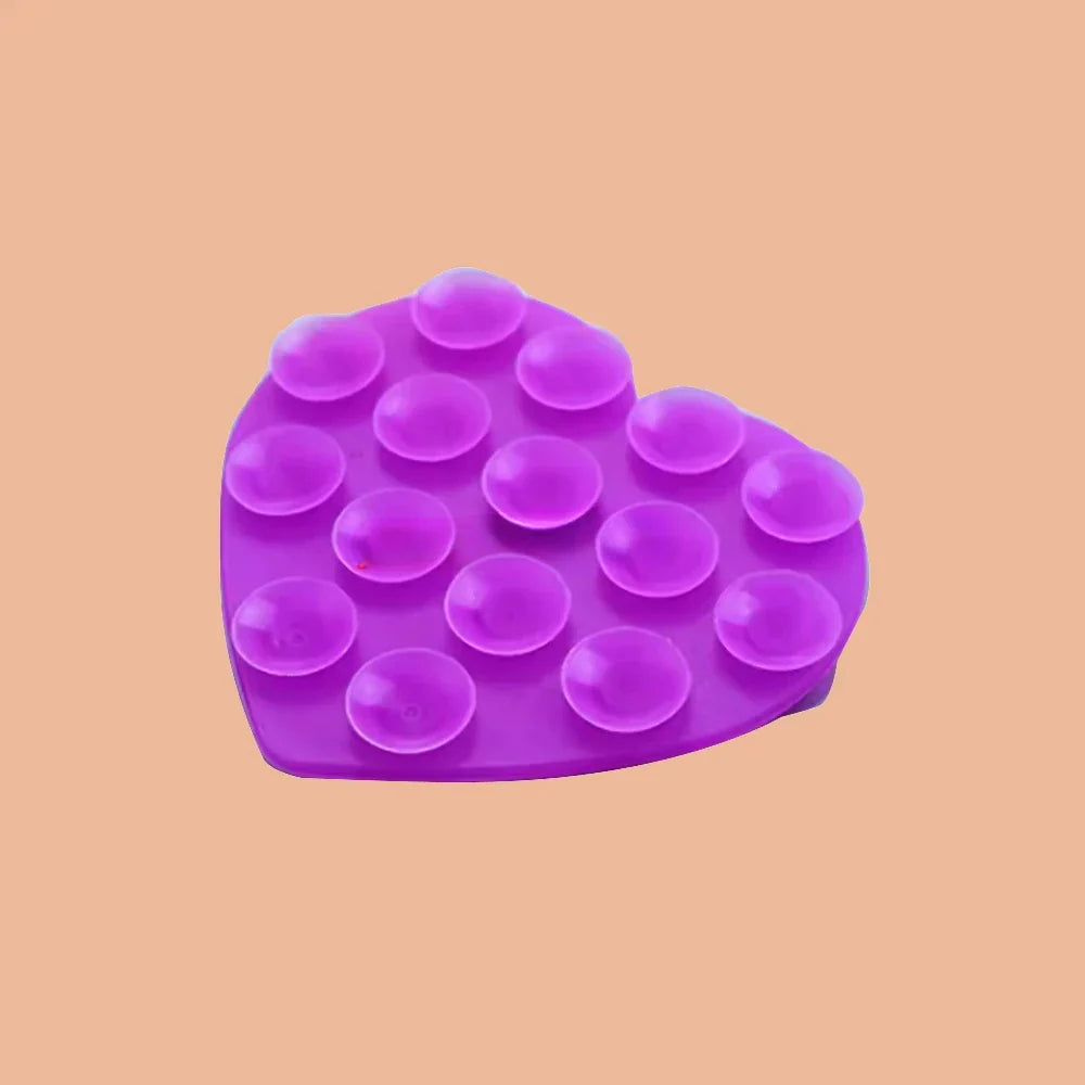 Heart-Shaped Silicone Suction Phone Sticker