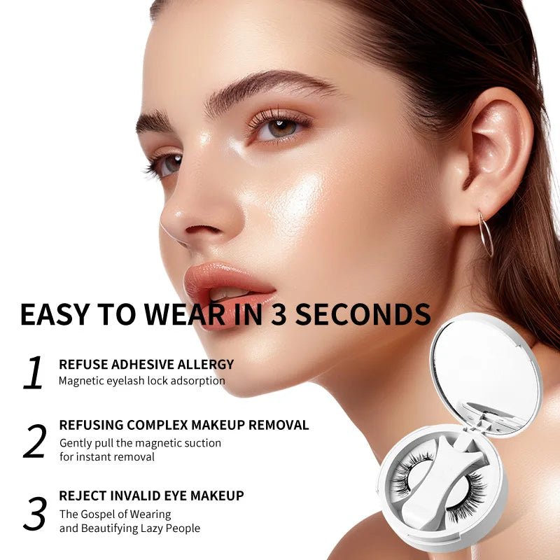 Brown Magnetic Eyelashes Set