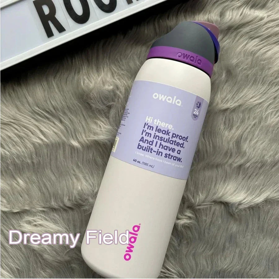 Owala Insulated Stainless Steel Free Sip Water Bottle - Blue Bow Tie