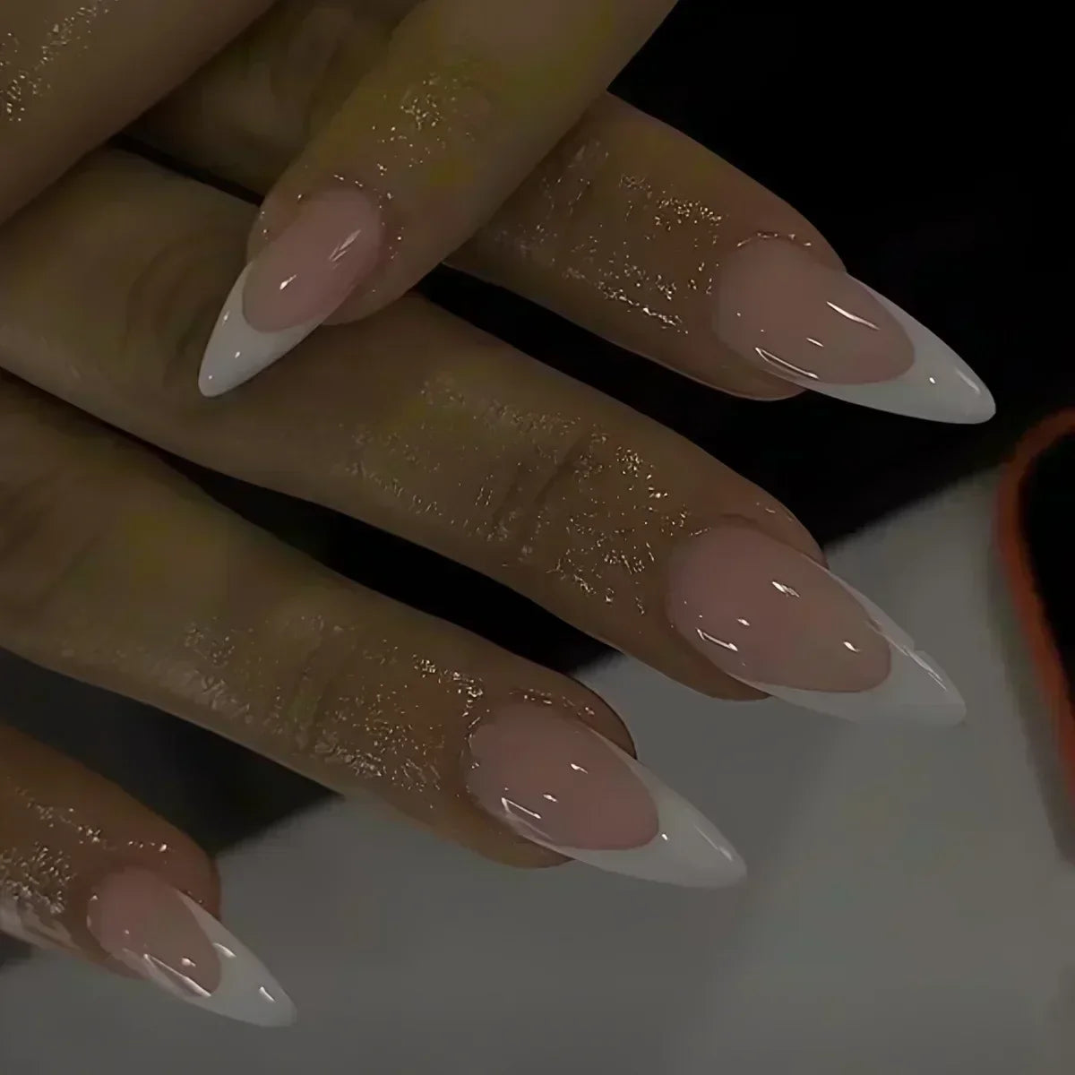 24pcs Short Almond Fake Nails