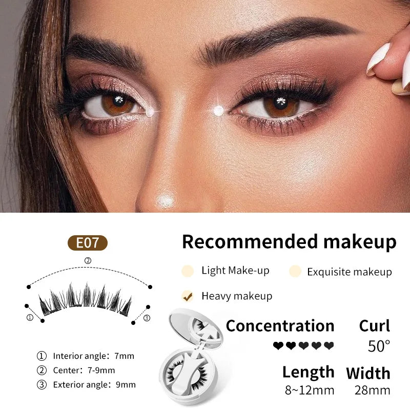 Brown Magnetic Eyelashes Set