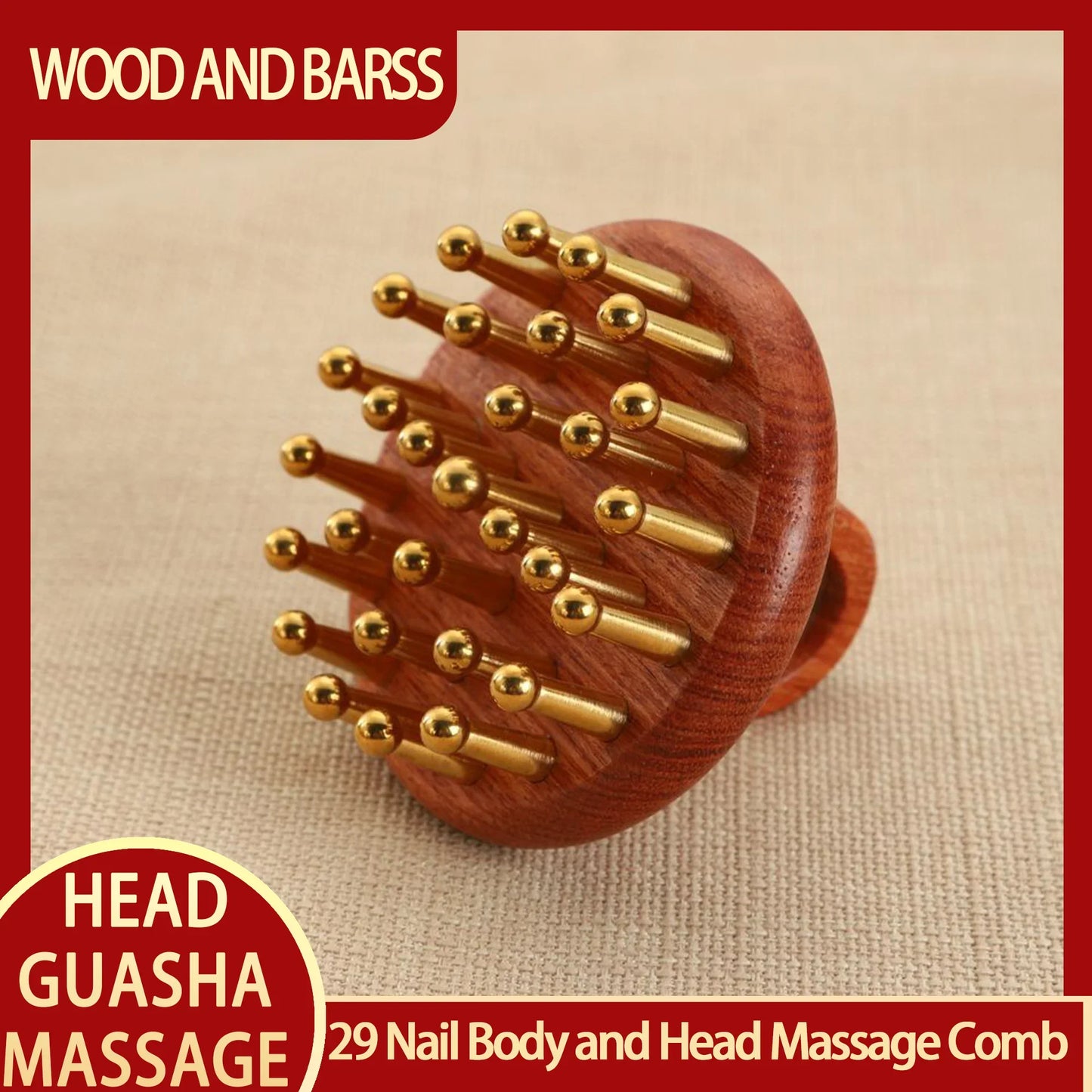 Wood Meridian scalp Massager relax Tools
