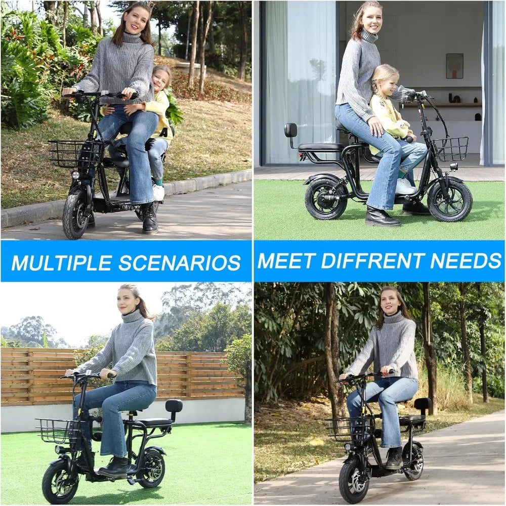 500W Electric Scooter with Seat – 17.5MPH