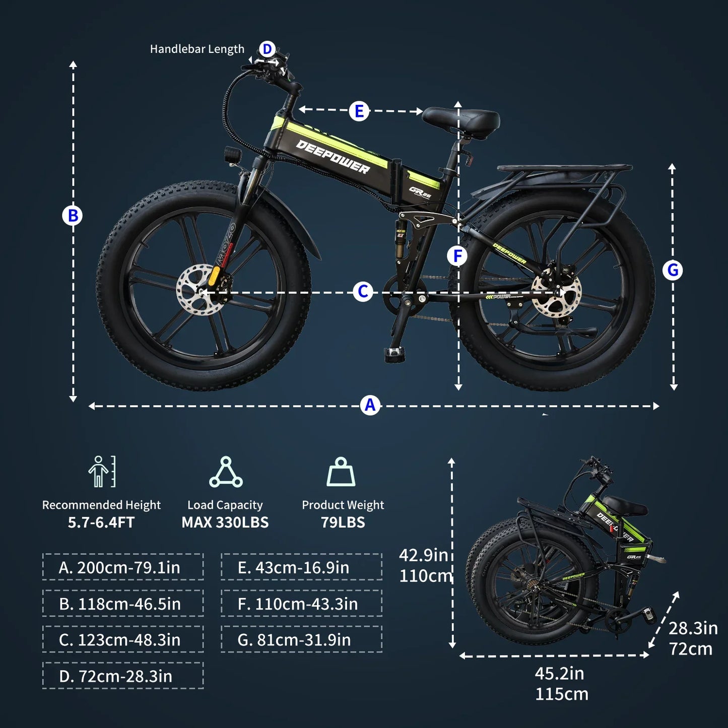 DEEPOWER H26PRO 2000W Fat Tire Ebike