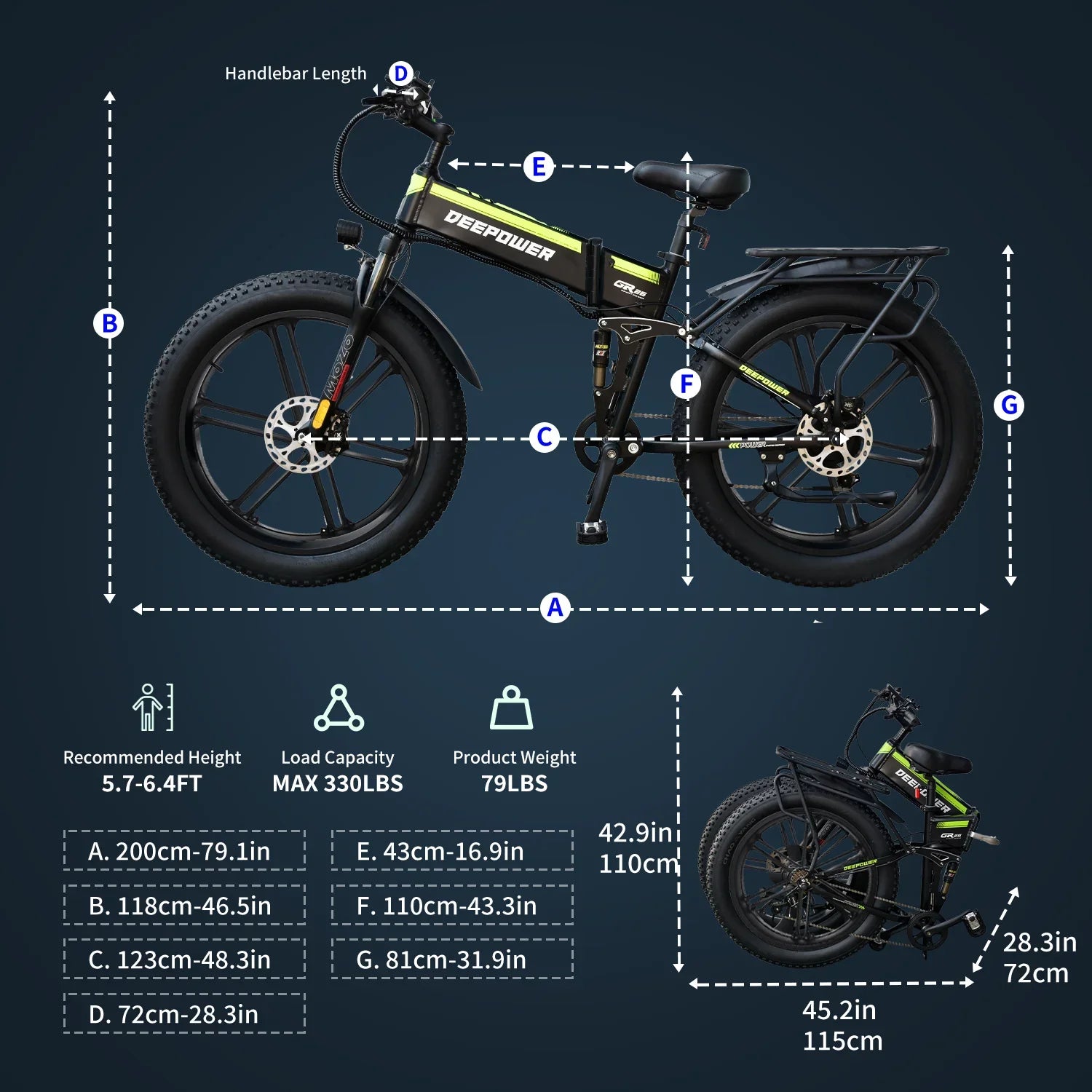 DEEPOWER H26PRO 2000W Fat Tire Ebike
