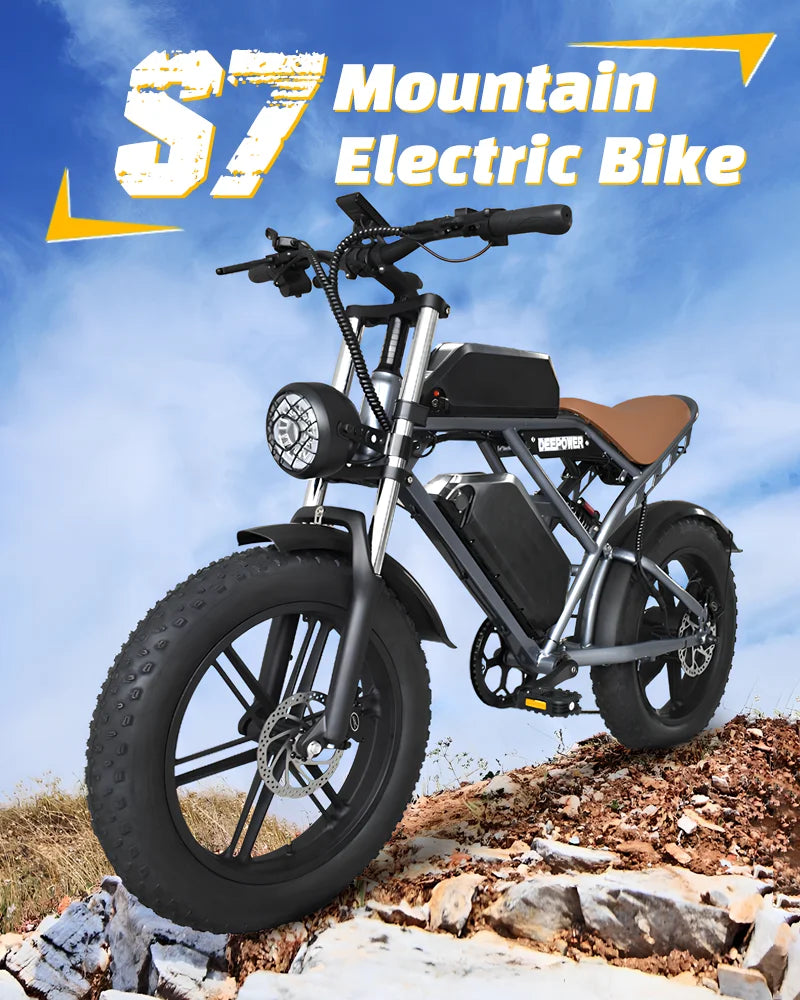 DEEPOWER S7 2000W Fat Tire Electric Bike – 48V 55Ah