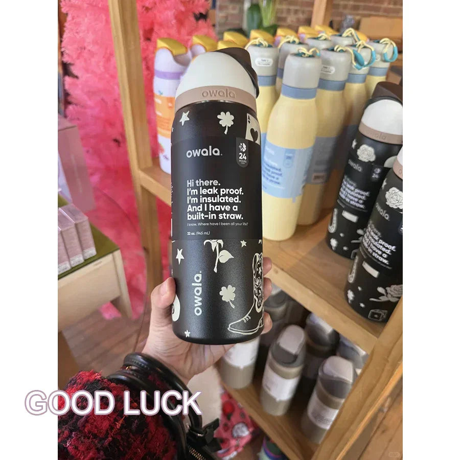 Owala Insulated Stainless Steel Free Sip Water Bottle - Blue Bow Tie