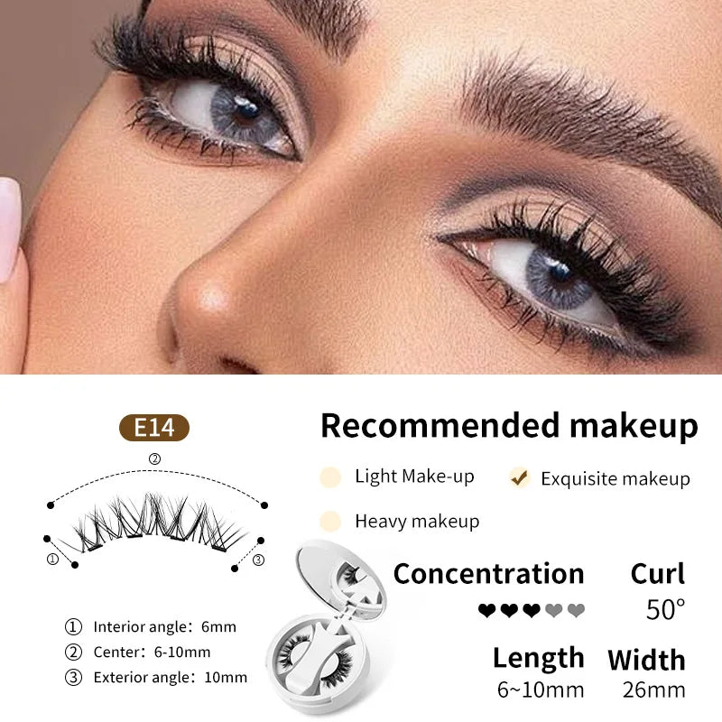 Brown Magnetic Eyelashes Set