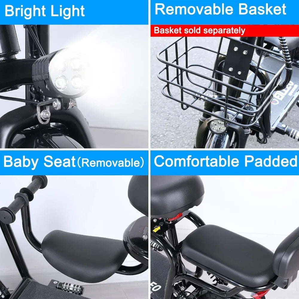 500W Electric Scooter with Seat – 17.5MPH